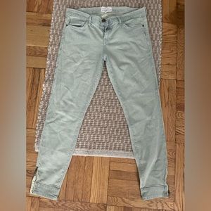 Current Elliot as 28-0 green striped jeans